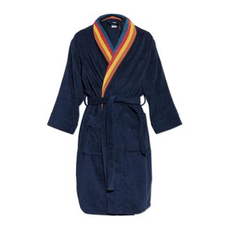 Paul Smith Nachtkleding, Heren, Blauw, M, Katoen, Katoenen badjas met zakken