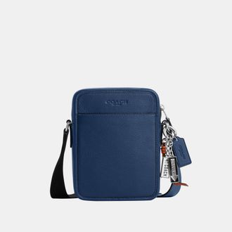 Coach Mens Sullivan Crossbody Bag With Charms - Dark Blue Leather - One Size