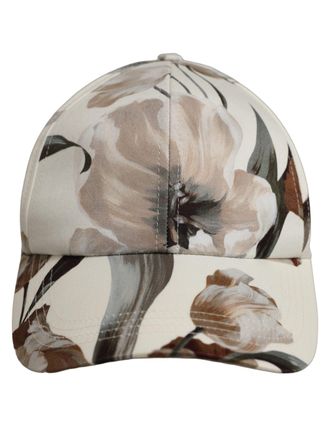 Dolce & Gabbana HAT10033 Floral Cotton Baseball Cap - Beige