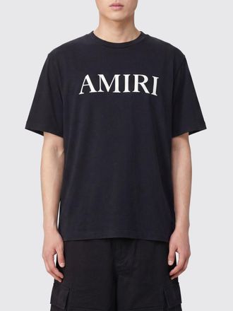 Amiri T-shirt girocollo in cotone con logo stampato a contrasto