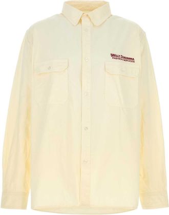 Willy Chavarria Cream Cotton Oversize Shirt
