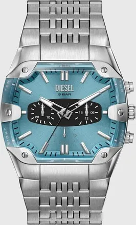 Diesel Spiked cushion stainless steel watch - Timeframes - Man - Silver