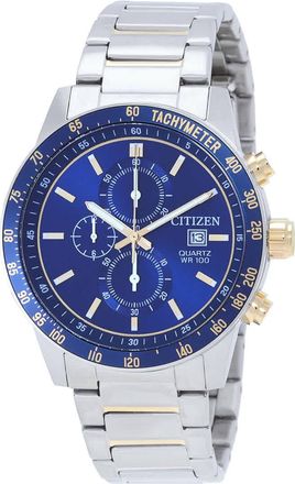 Citizen Chronograph Quartz Blue Dial Mens Watch AN3684-59L
