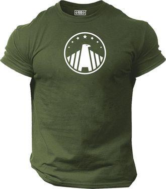 Generic Falcon T Shirt Gym Clothing Bodybuilding Training Workout Exercise Fitness Boxing MMA Top (UK, Alpha, XXL, Regular, Regular, MILITARY GREEN)