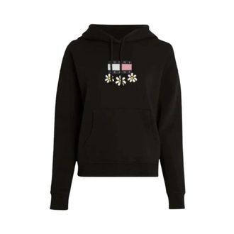 Tommy Hilfiger TJW BXY Daisy Flag Hoodie - Dames - Hoodies - Zwart - XS - Hoodies & sweatvesten