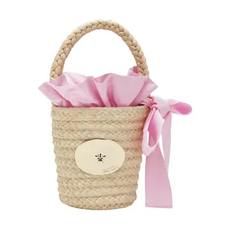 Patou Bucket Bags, female, Beige, Size: ONE SIZE Iconic Raffia Bucket Bag