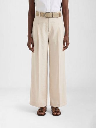 Brunello Cucinelli Pantaloni a gamba larga Brunello Cucinelli in popeline di cotone