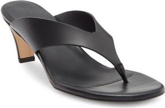 Freda Salvador Kat Flip Flop in Black Calf at Nordstrom, Size 10.5