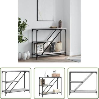 vidaXL Tavolino consolle - Tavolino Consolle Grigio Sonoma 88,5x30x75 cm Legno Multistrato