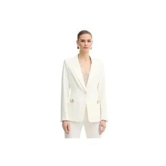 Guess Blazers, female, White, Size: L Single-Breasted Blazer