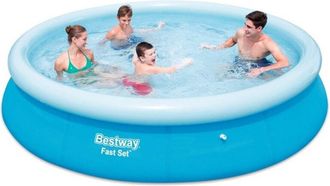 Bestway Piscina Fuori Terra Gonfiabile Da Giardino 366x76cm Con Toppa Riparazione