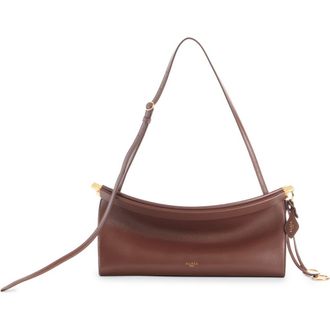 Alaia Medium Le Click East/West Leather Shoulder Bag in Brun at Nordstrom