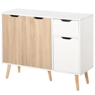 HOMCOM Storage Cabinet Floor Standing Sideboard with Drawer Kitchen - Living Room | TJ Hughes
