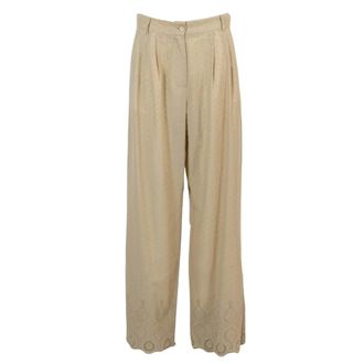 Brand Unique Wide Trousers, female, Brown, Size: M Wide Trousers