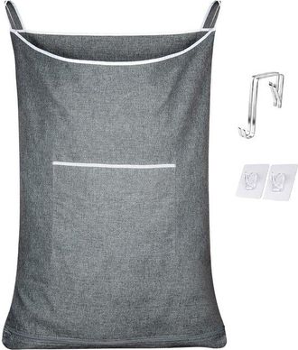 OEM Bolsa Para Cesta De Ropa Colgante - Ahorra Espacio - 1 Pieza - Gris - 35 Pulgadas De Largo X 22 Pulgadas De Ancho