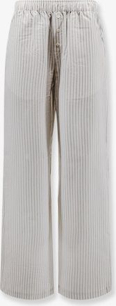R&oacute;he Pantaloni in seta con motivo a righe - ROHE - gender_Woman