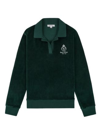 Sporty & Rich collared long-sleeve sweater - Green
