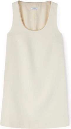Motivi Jurk met metalen kettingdetail - Dames - Korte kleedjes - Beige - XS - Polyester - Kleedjes
