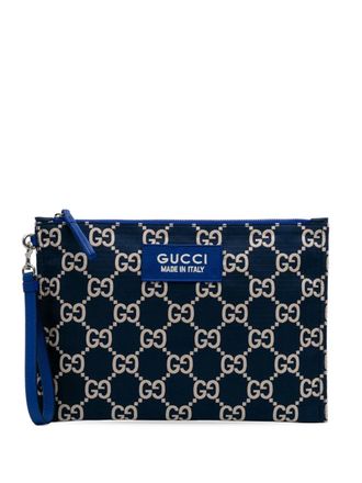 Gucci 2016-2025 GG Canvas Ripstop pouch - women - Canvas - One Size - Blue