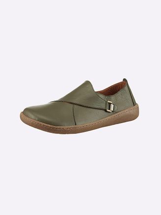Gemini Slipper GEMINI, Damen, Gr. 36, gr&uuml;n (khaki), Glattleder, Schuhe Slipper