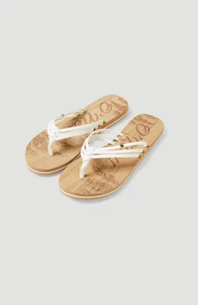 O'Neill Zehentrenner ONEILL DITSY SANDALS, Damen, Gr. 36, weiss (snow wei&szlig;), Synthetik, Schuhe Zehentrenner
