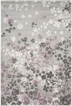 Safavieh Alfombra de polipropileno gris/morado, 122 x 183 cm