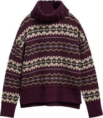Barbour Helen Gebreide Trui - Dames - Coltruien - Veelkleurig - L - Wol - Truien & Vesten