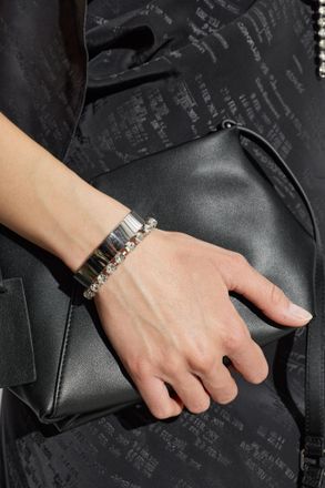 Maison Margiela Bracelet With Shimmering Crystals, Womens, Silver