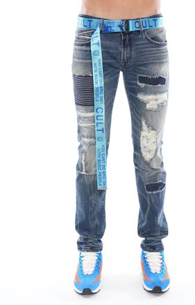 Cult of Individuality Rocker Slim Belted Stretch