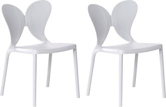 Beliani Conjunto de 2 sillas de jard&iacute;n Gris claro