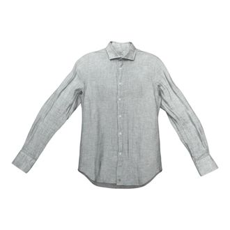 Sonrisa Casual Shirts, male, Gray, Size: 2XL Fine Linen Shirt