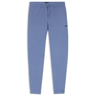 BOSS Waffle-structure pyjama bottoms in a cotton blend