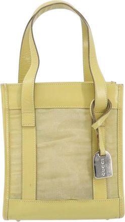 Gucci Vintage Handbag Leather Green Leather Handbag (Pre-Owned)