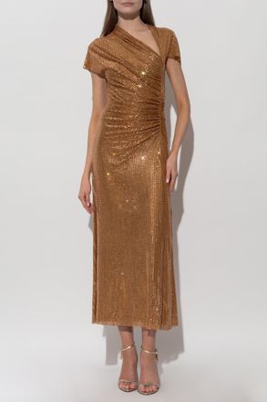 Self Portrait Sequin Dress, Womens, Beige