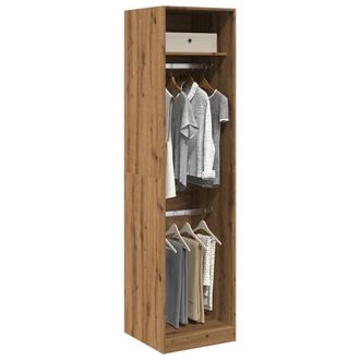 Berkfield Home Wardrobe Artisian Oak 50x50x200 cm Engineered Wood in Brown | Size: 50 x 50 x 200 cm