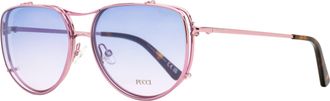Emilio Pucci EP5247 Clip-On Metal Aviator Eyeglasses - Pink