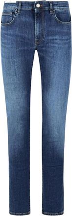 Pantaloni Torino Swing Jeans - Heren - Slim Fit Jeans - Blauw - W34 - Katoen - Jeans