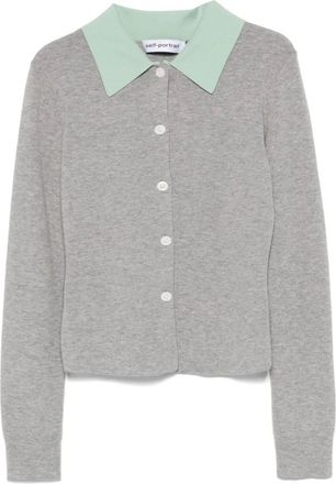 Self Portrait Merino Wool Cardigan