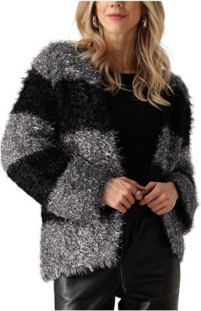 Nukus Haily Cardigan Lurex - Dames - Vesten - Grijs - L - Truien & Vesten
