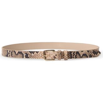 Paige Macey Leather Belt in Tan Multi at Nordstrom, Size X-Small