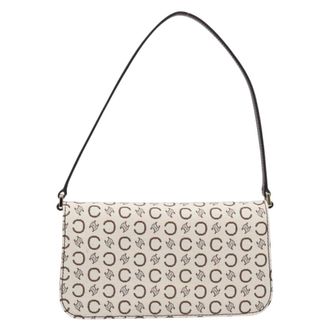 Celine C Macadam Shoulder Canvas Beige Canvas Handbag (Pre-Owned)