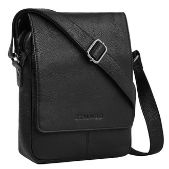 STILORD Remo Small Leather Shoulder Bag Men Stylish Genuine Leather Crossbody Messenger Bag Compact Mens Satchel Handbag for 10.1 Inch Tablet for Work & Trave