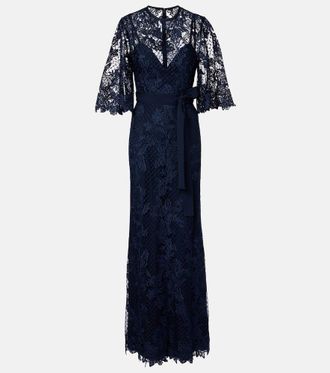 Elie Saab Vestido de fiesta de encaje y tul