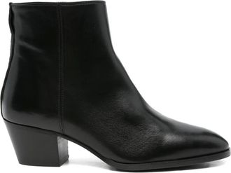 Evaluna 50 mm laarzen met rits en puntige neus - Zwart