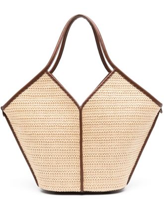 Hereu Calella raffia tote bag - Neutrals