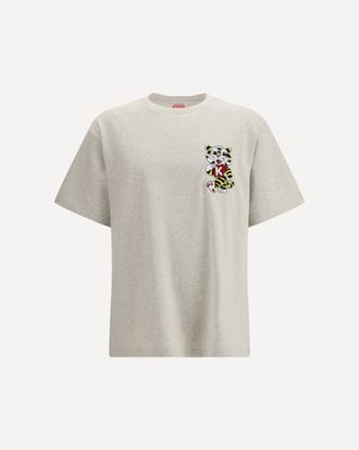 Kenzo Wild Tiger motif embroidered on the chest oversized T-shirt Male XL