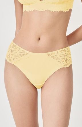 Etam Lengende Lace Trim Panties in Vanilla at Nordstrom, Size X-Large