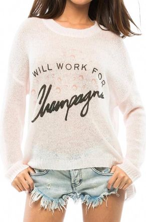 The Laundry Room Bubble Bum Beach Bummies Loose Sweater In Blush