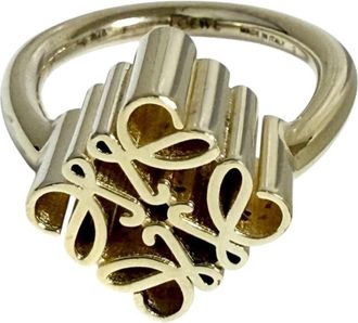 Loewe Gold Plating Silver 925 Band Ring (Pre-Owned)