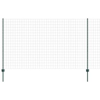 Berkfield Home Euro Fence with 5 U Posts Green 1, 4x10 m Steel